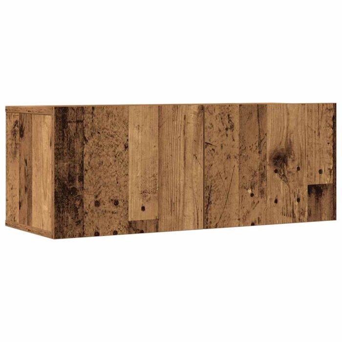 Ensemble de meuble TV mural 7 pcs vieux bois bois d'ingénierie – Image 2
