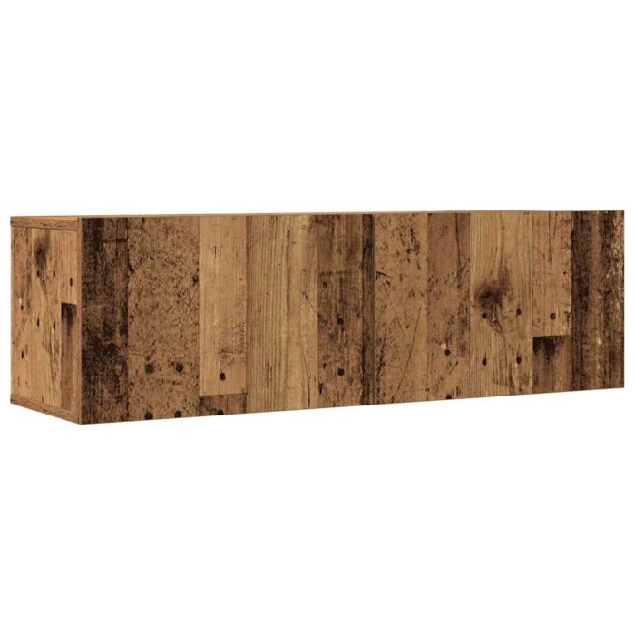 Ensemble de meuble TV mural 7 pcs vieux bois bois d'ingénierie – Image 6