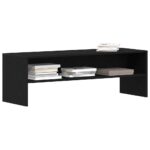 Meuble TV chêne noir 120x40x40 cm bois d'ingénierie – Image 2