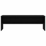 Meuble TV chêne noir 120x40x40 cm bois d'ingénierie – Image 3