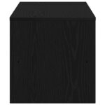 Meuble TV chêne noir 120x40x40 cm bois d'ingénierie – Image 4
