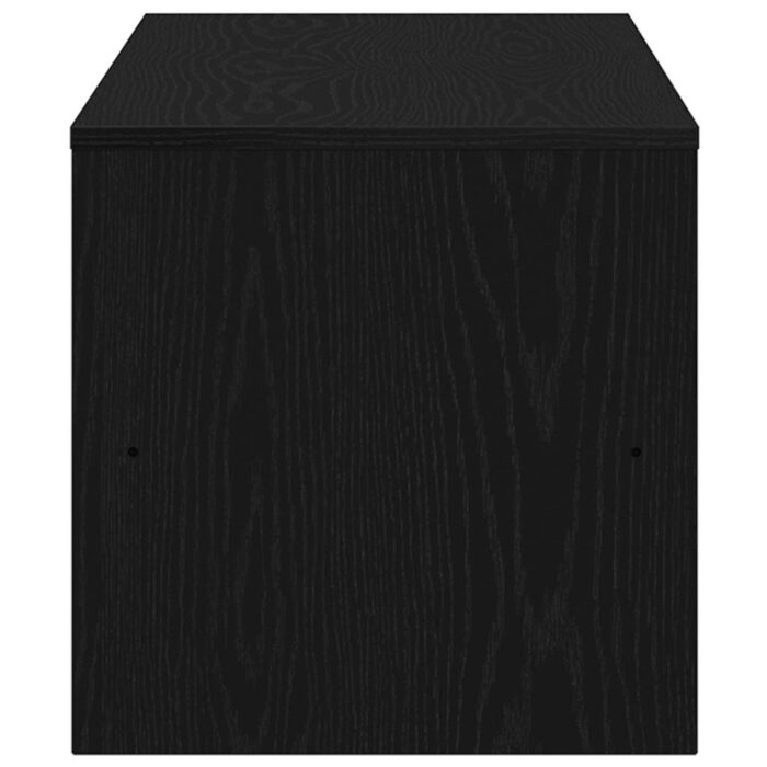 Meuble TV chêne noir 120x40x40 cm bois d'ingénierie – Image 4