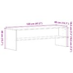 Meuble TV chêne noir 120x40x40 cm bois d'ingénierie – Image 8