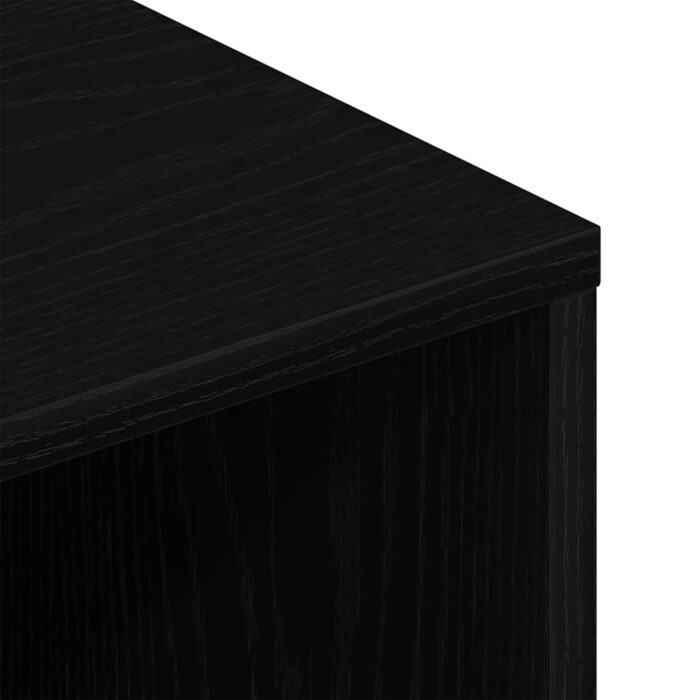 Meuble TV chêne noir 80x40x40 cm bois d'ingénierie – Image 6
