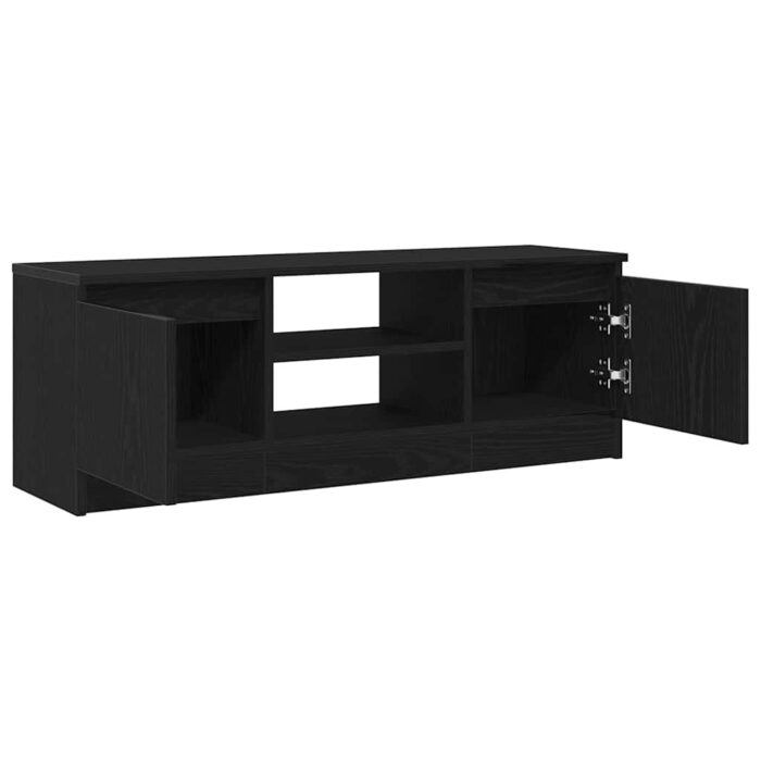 Meuble TV chêne noir 102x30x36 cm bois d'ingénierie – Image 3