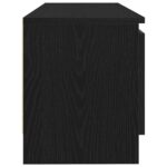 Meuble TV chêne noir 102x30x36 cm bois d'ingénierie – Image 5