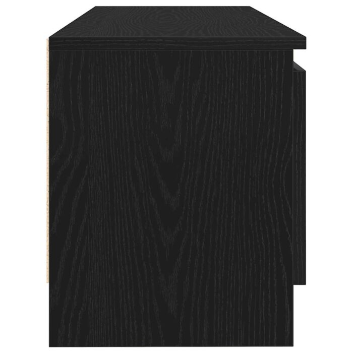 Meuble TV chêne noir 102x30x36 cm bois d'ingénierie – Image 5
