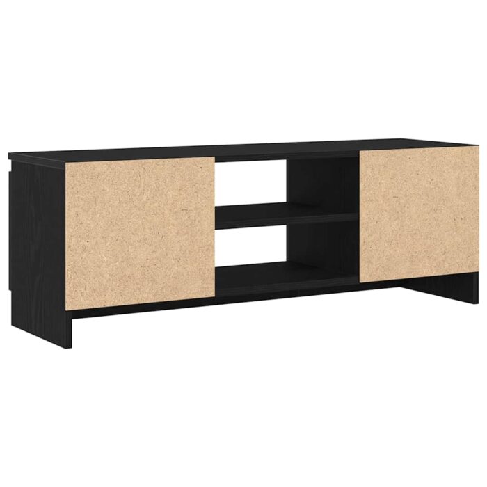 Meuble TV chêne noir 102x30x36 cm bois d'ingénierie – Image 6
