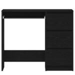 Bureau chêne noir 90x45x76 cm bois d'ingénierie – Image 4