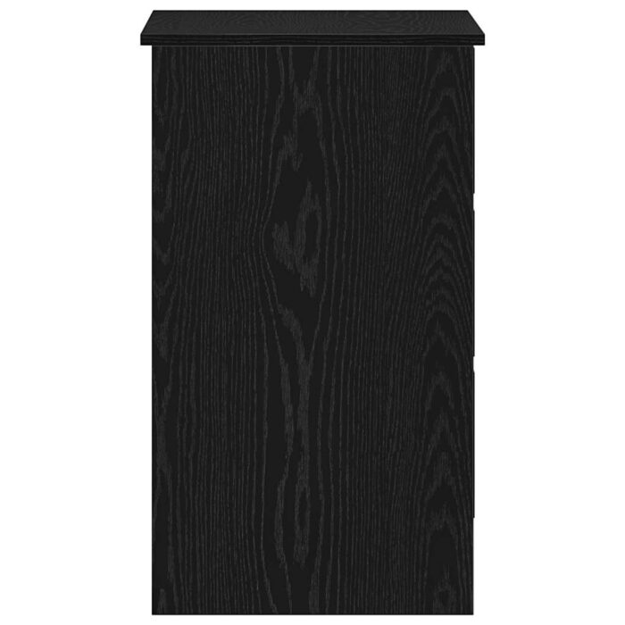 Bureau chêne noir 90x45x76 cm bois d'ingénierie – Image 5