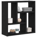 Étagère murale chêne noir 45x16x45 cm bois d'ingénierie – Image 2