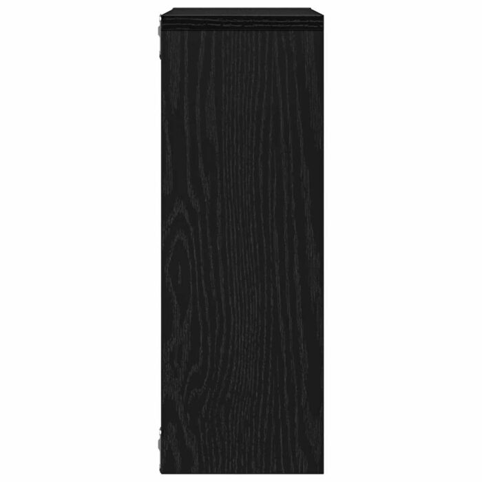 Étagère murale chêne noir 45x16x45 cm bois d'ingénierie – Image 4