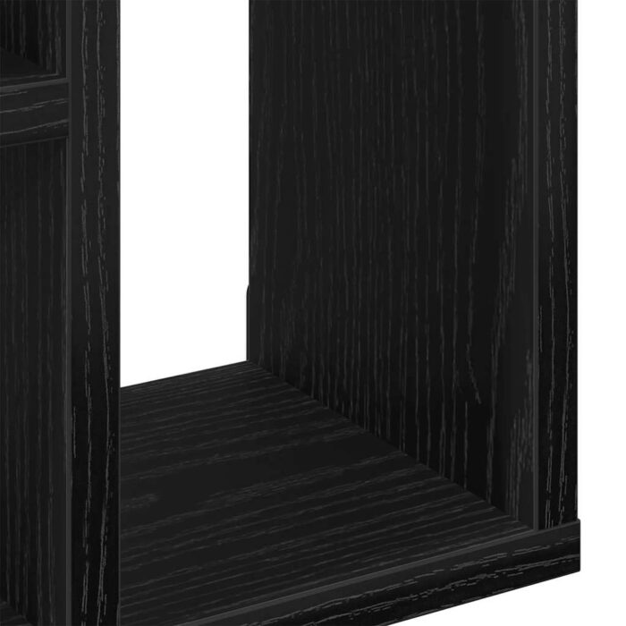 Étagère murale chêne noir 45x16x45 cm bois d'ingénierie – Image 7