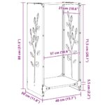 Portant de bois chauffage blanc 40x30x80 cm – Image 10