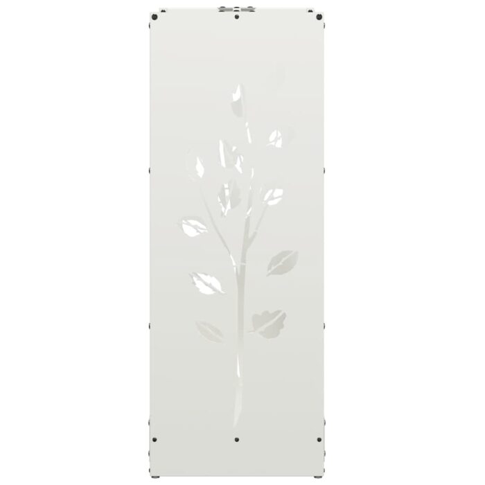 Portant de bois chauffage blanc 40x30x80 cm – Image 4