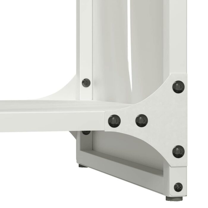 Portant de bois chauffage blanc 40x30x80 cm – Image 6