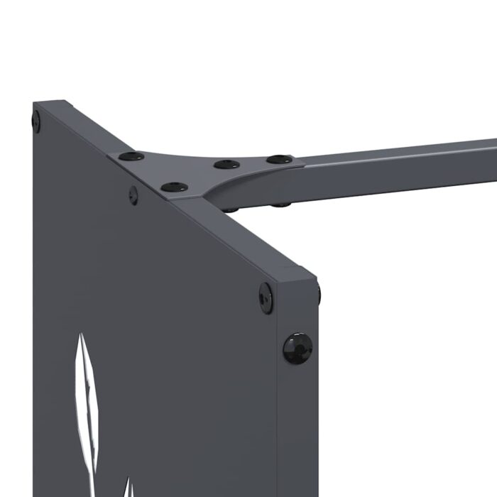 Portant de bois chauffage anthracite 40x30x80 cm – Image 5