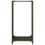 Portant de bois chauffage vert olive 40x30x80 cm – Image 3