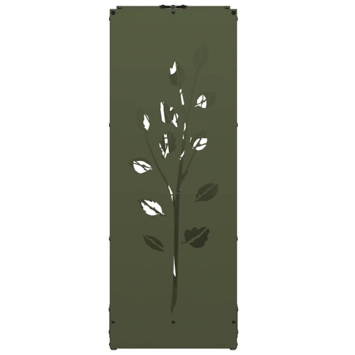 Portant de bois chauffage vert olive 40x30x80 cm – Image 4