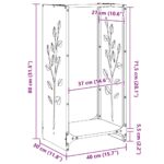 Portant de bois de chauffage 40x30x80 cm acier inoxydable – Image 10