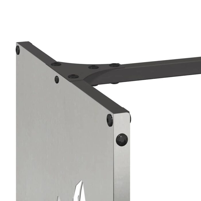 Portant de bois de chauffage 40x30x80 cm acier inoxydable – Image 5