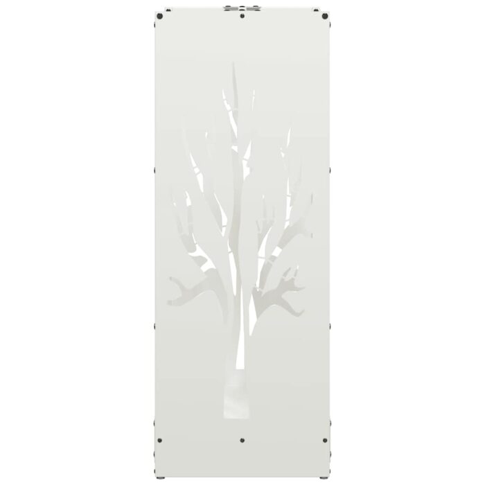 Portant de bois chauffage blanc 40x30x80 cm – Image 4