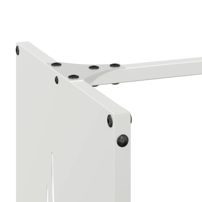 Portant de bois chauffage blanc 40x30x80 cm – Image 5