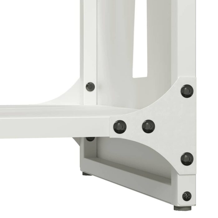 Portant de bois chauffage blanc 40x30x80 cm – Image 6