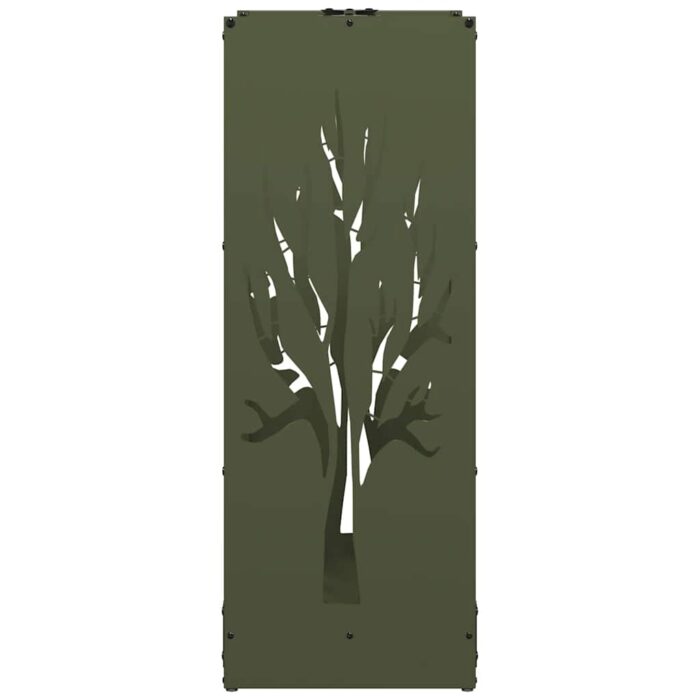 Portant de bois chauffage vert olive 40x30x80 cm – Image 4