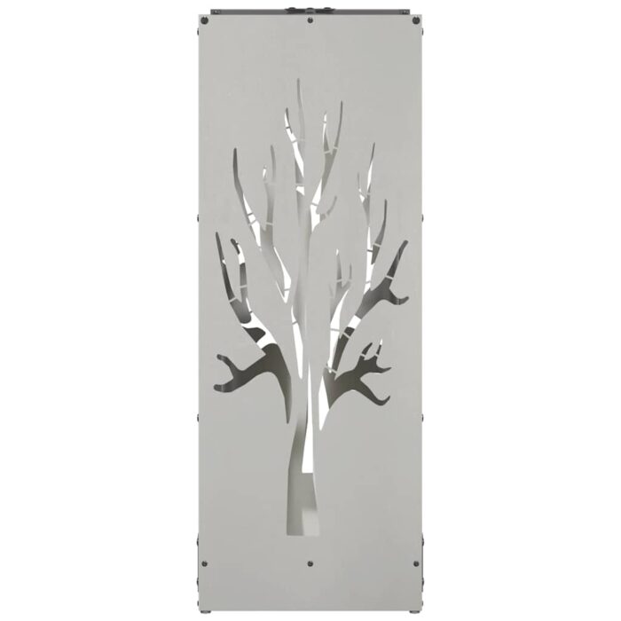 Portant de bois de chauffage 40x30x80 cm acier inoxydable – Image 4