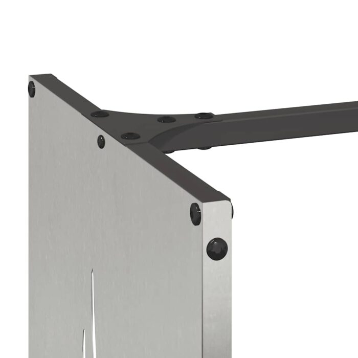 Portant de bois de chauffage 40x30x80 cm acier inoxydable – Image 5