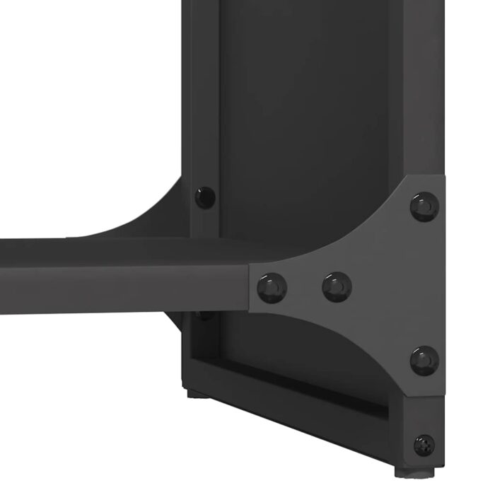 Portant de bois chauffage noir 40x30x80 cm – Image 6