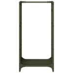 Portant de bois chauffage vert olive 40x30x80 cm – Image 3