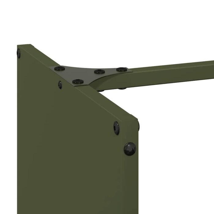 Portant de bois chauffage vert olive 40x30x80 cm – Image 5