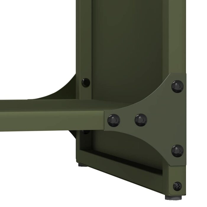Portant de bois chauffage vert olive 40x30x80 cm – Image 6