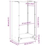 Portant de bois de chauffage 40x30x80 cm acier inoxydable – Image 9