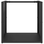 Portant de bois chauffage noir 40x40x40 cm – Image 3