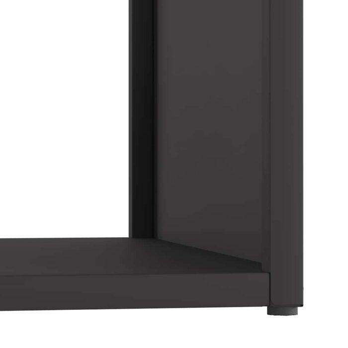Portant de bois chauffage noir 40x40x40 cm – Image 6