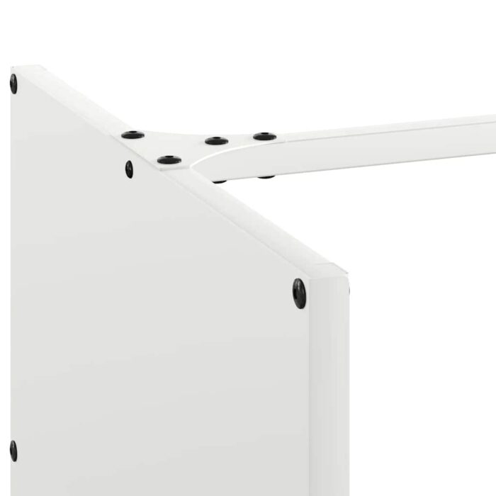 Portant de bois chauffage blanc 40x40x40 cm – Image 5