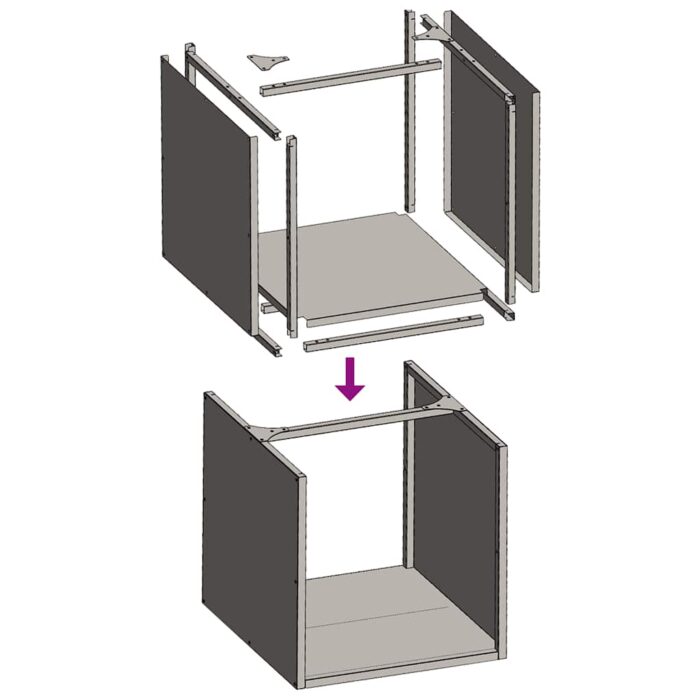 Portant de bois chauffage blanc 40x40x40 cm – Image 7