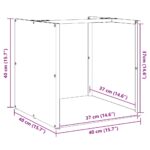 Portant de bois chauffage anthracite 40x40x40 cm – Image 9