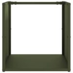 Portant de bois chauffage vert olive 40x40x40 cm – Image 3