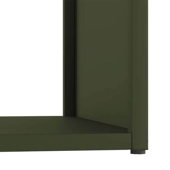 Portant de bois chauffage vert olive 40x40x40 cm – Image 6