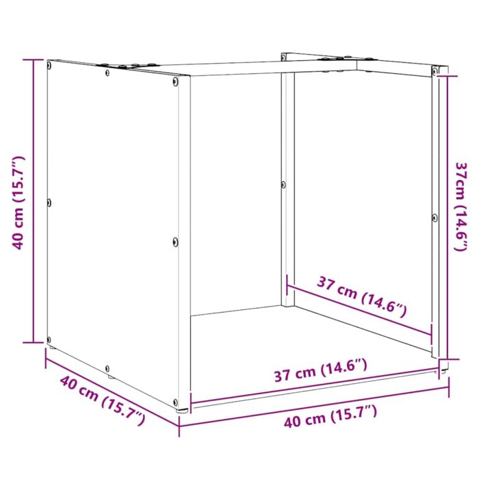 Portant de bois chauffage vert olive 40x40x40 cm – Image 9