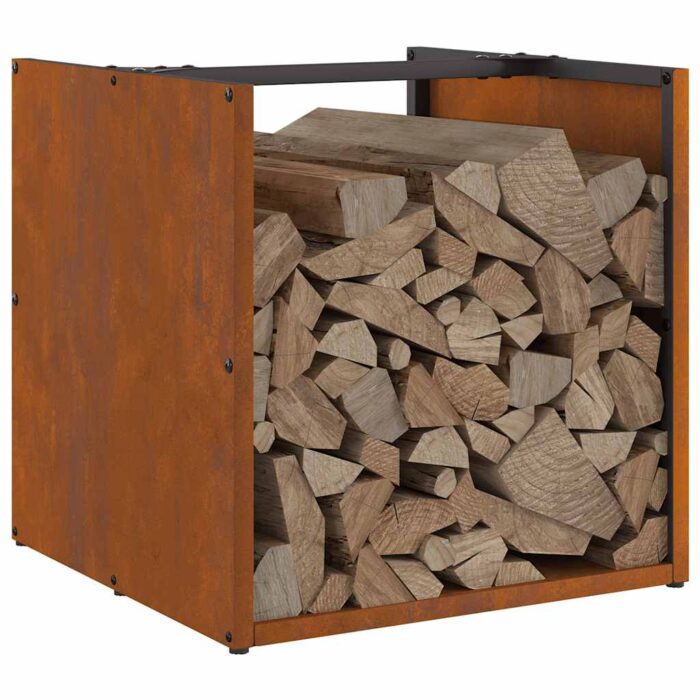 Étagère à bois 40x40x40 cm acier résistant aux intempéries – Image 2