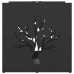 Portant de bois chauffage noir 40x40x40 cm – Image 4