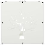 Portant de bois chauffage blanc 40x40x40 cm – Image 4