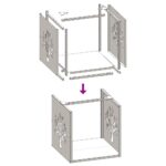 Portant de bois chauffage blanc 40x40x40 cm – Image 8