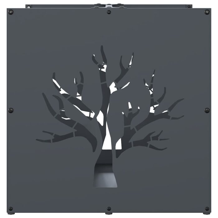 Portant de bois chauffage anthracite 40x40x40 cm – Image 4