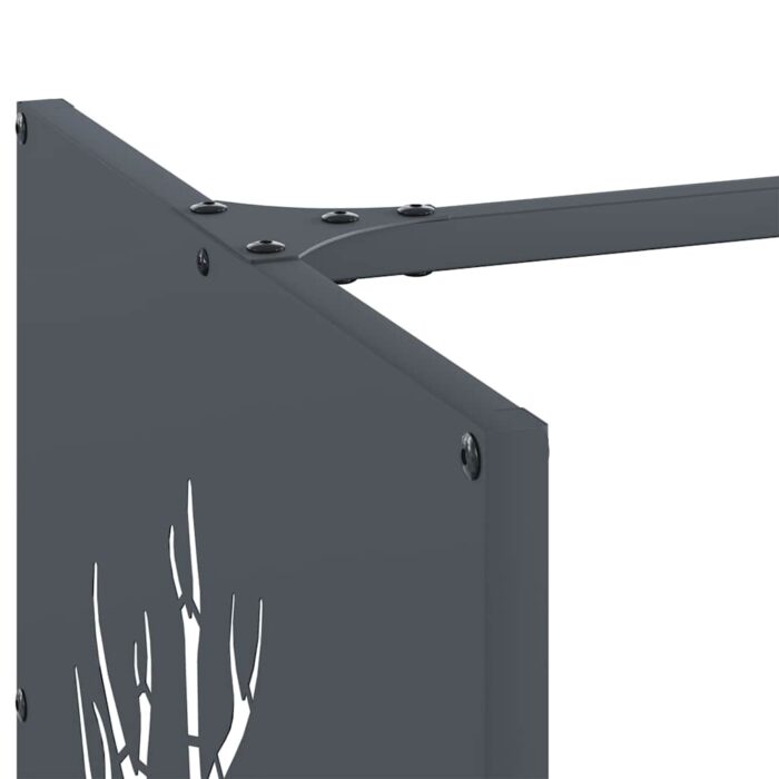 Portant de bois chauffage anthracite 40x40x40 cm – Image 5